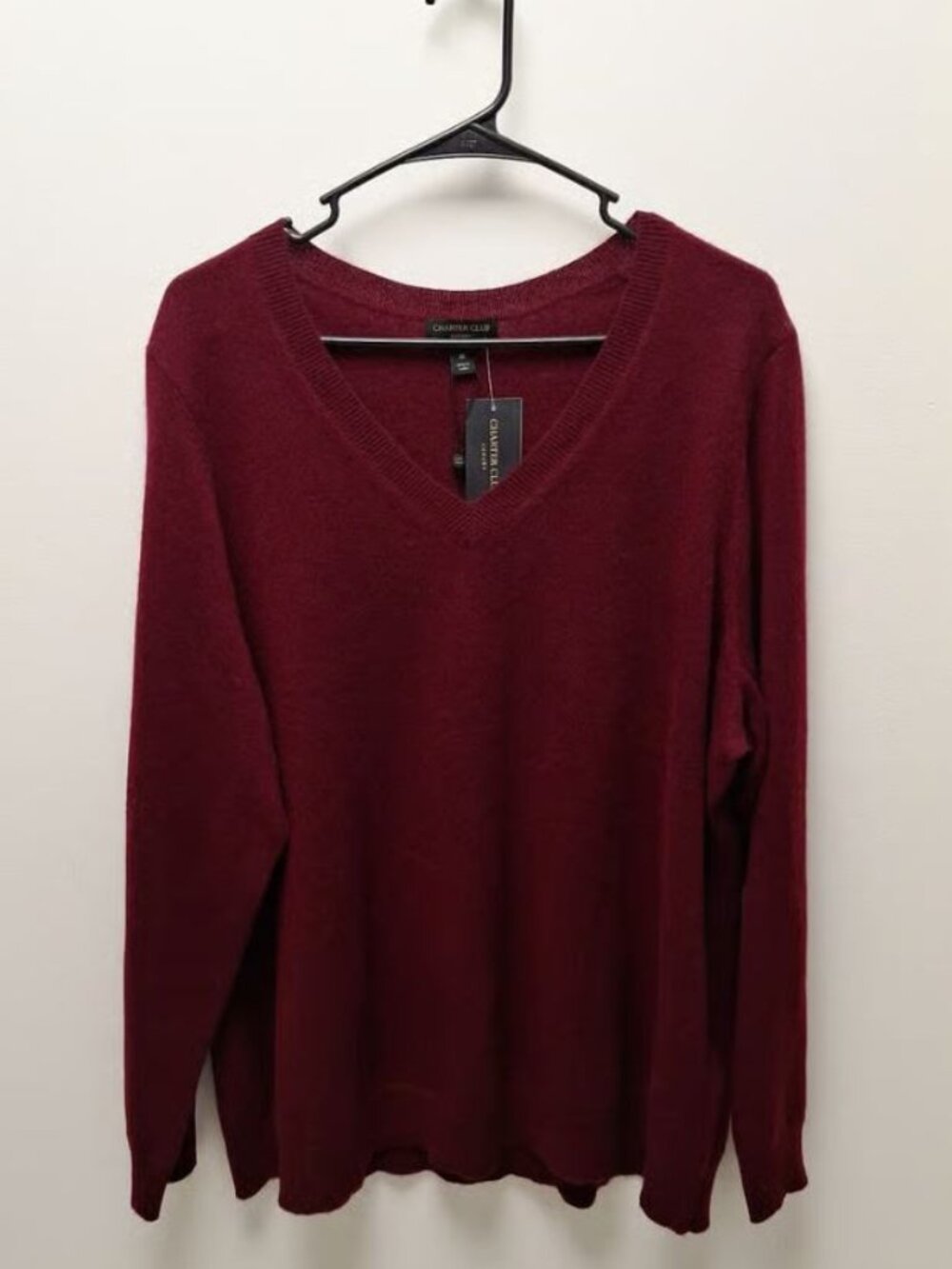 Charter Club Womens 100% Cashmere V-Neck Sweater Size 3X ORG $179 RackD NWT
